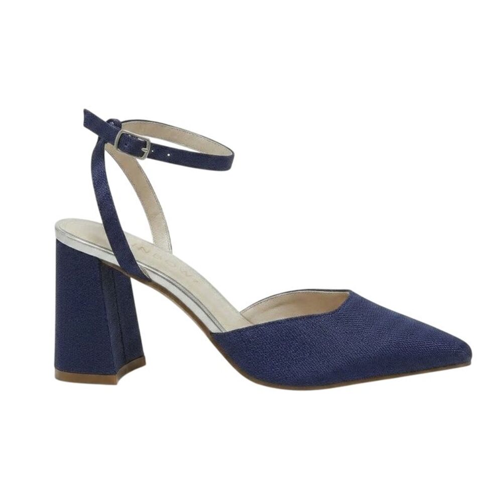 Rainbow Womens/Ladies Aria Block Heel Court Shoes / Mid Navy